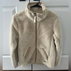 The North Face Tan Sherpa Fleece Jacket Women’s XS – Cozy Full Zip